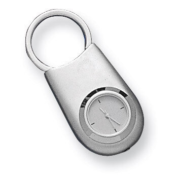 Nickel-plated Oval Clock Key Ring GL8648, MPN: GL8648, 788089037420