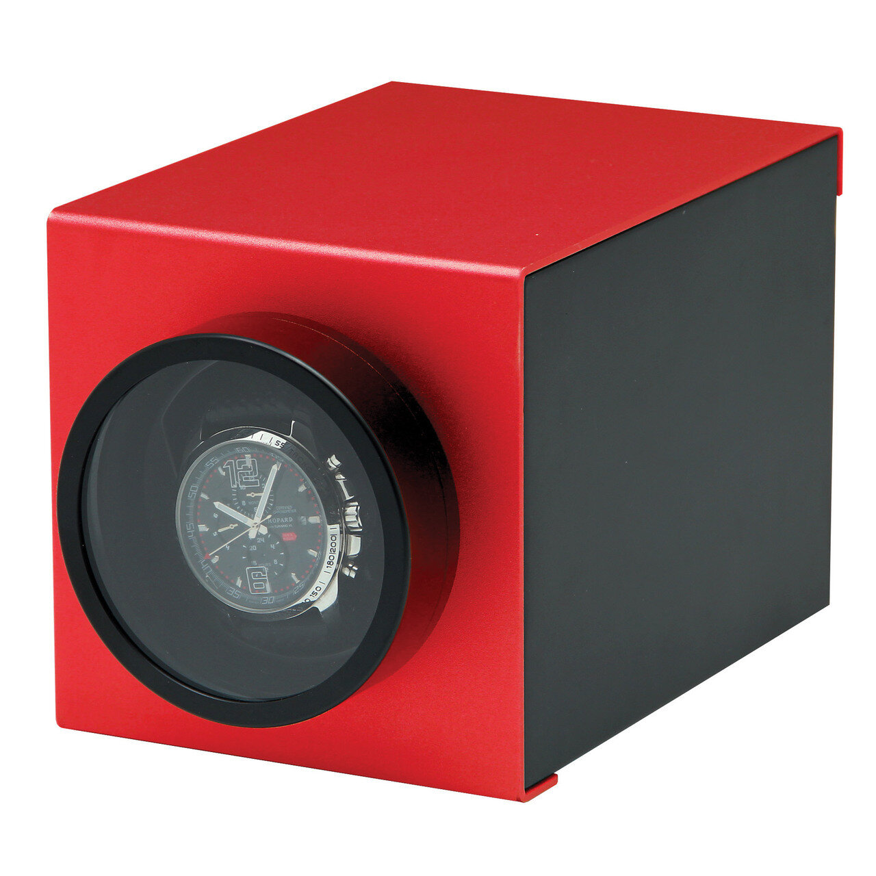 Rotations Red Wooden &amp; Aluminum 1-Watch Winder GM13128, MPN: GM13128, 191101857744