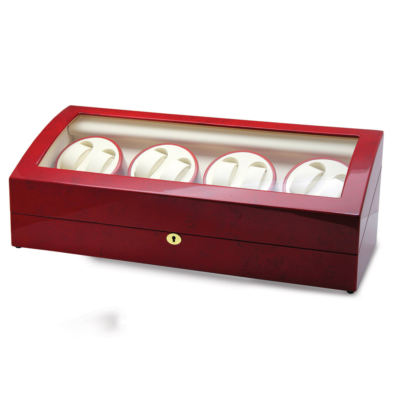 Rotations High Gloss Red Burlwood Finish 8-Watch Winder GM13141, MPN: GM13141, 191101878367