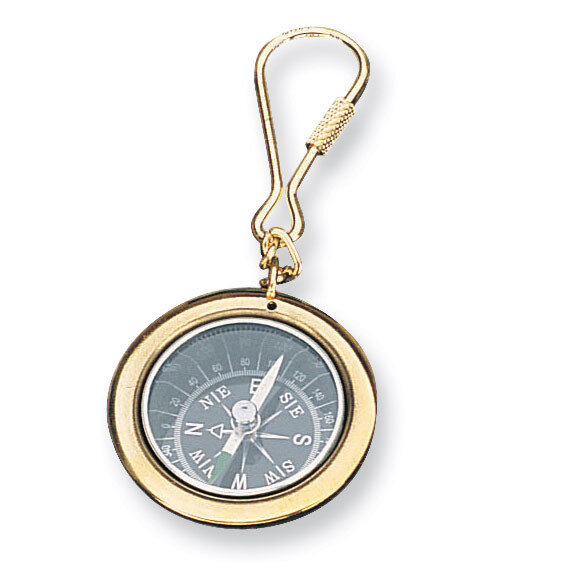Brass Nautical Compass Key Ring GP6108