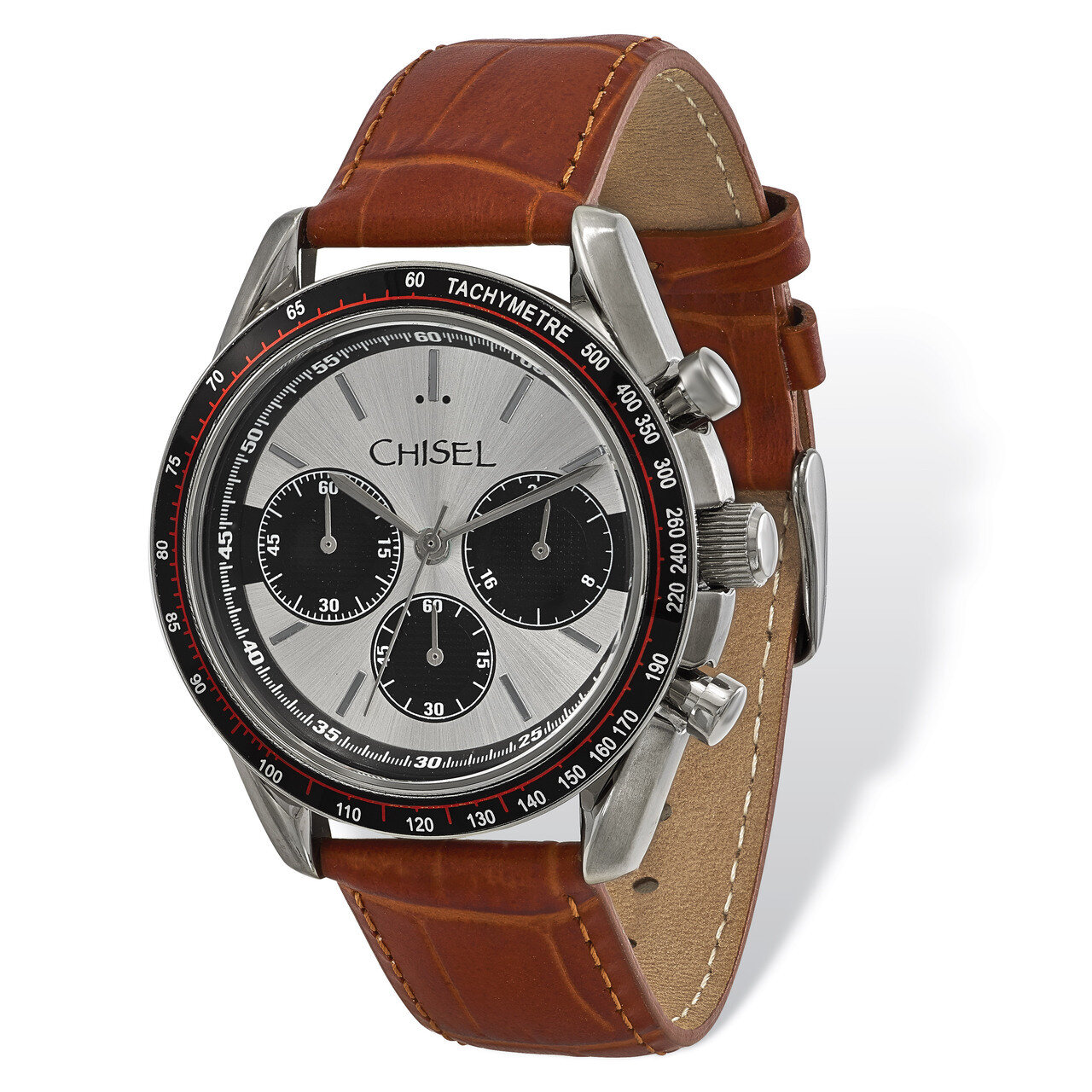 Chisel Stainless Steel Brown Leather Chronograph Watch Men&#39;s TPW104, MPN: TPW104, 886774553511
