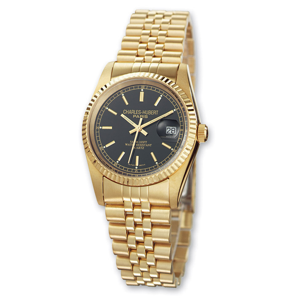 Charles Hubert IP-plated Black Dial Watch Men&#39;s XWA1815, MPN: XWA1815, 811233012681
