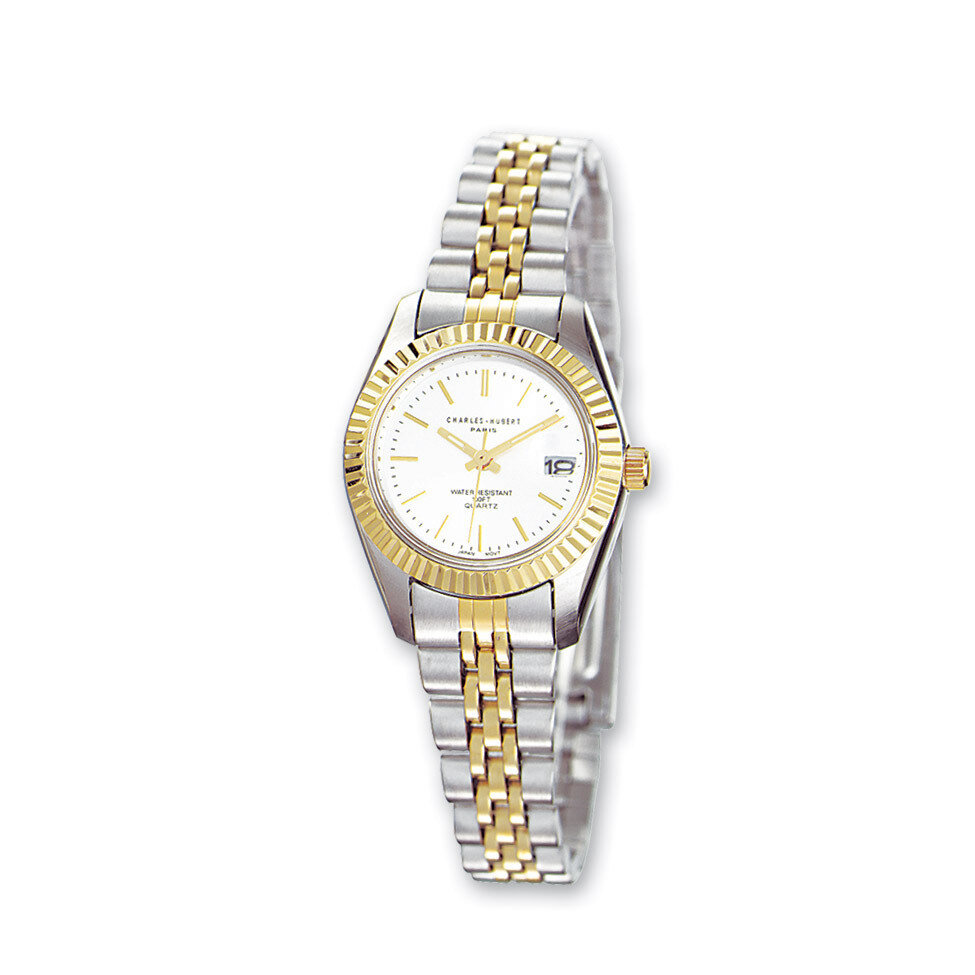 Charles Hubert Two-tone Stainless Band Silver Dial Watch Ladies XWA1865