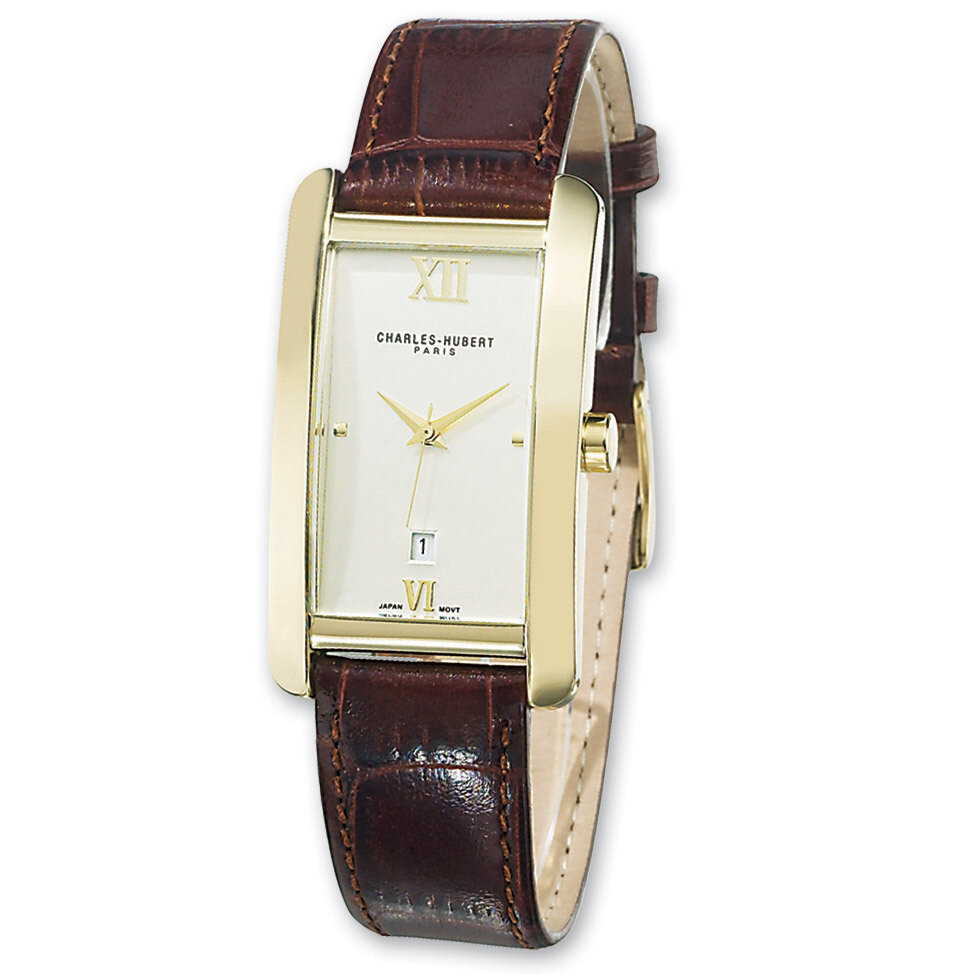 Charles Hubert Leather Band Cream Dial 27x37mm Watch Men&#39;s XWA1889, MPN: XWA1889, 811233013510