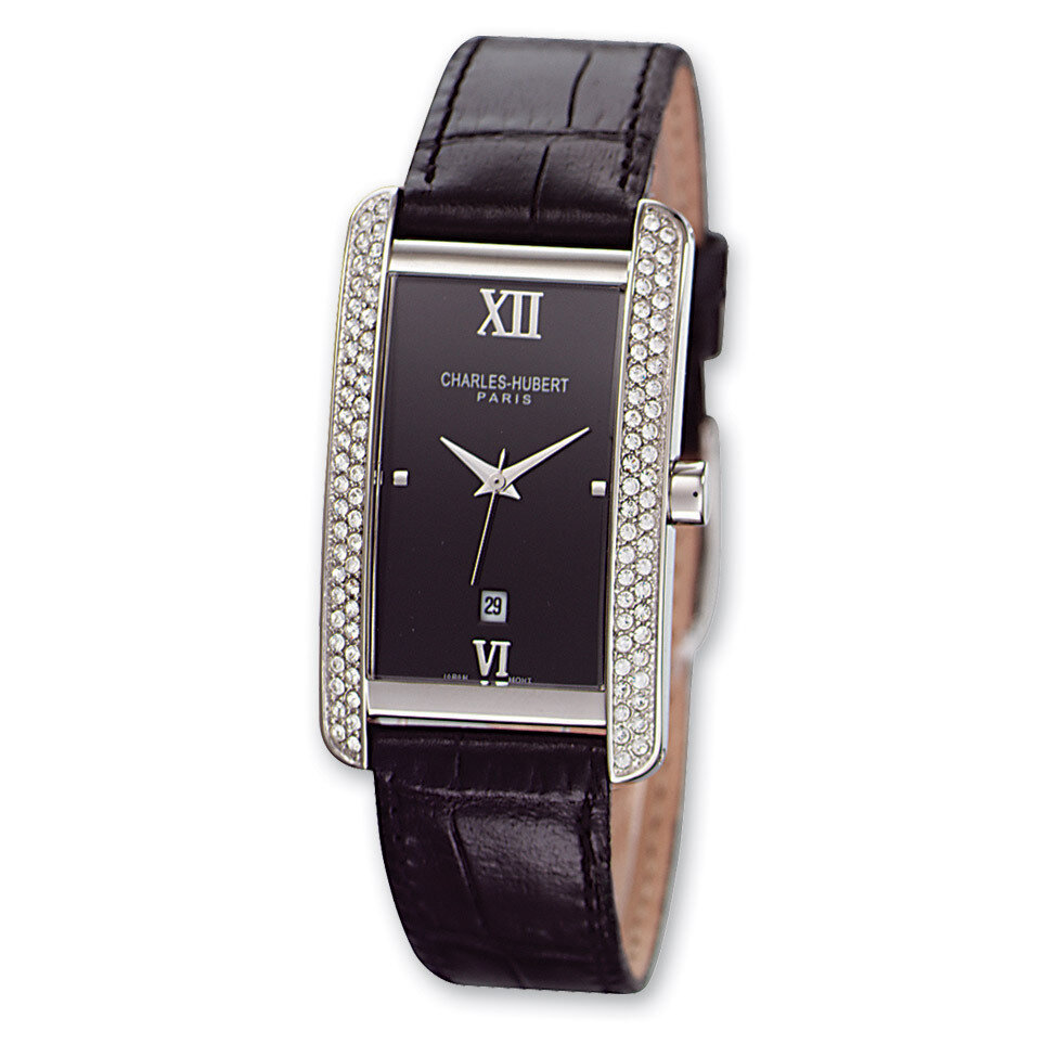 Charles Hubert Leather Band Black Dial 27x37mm Watch Men&#39;s XWA1891, MPN: XWA1891, 811233013534