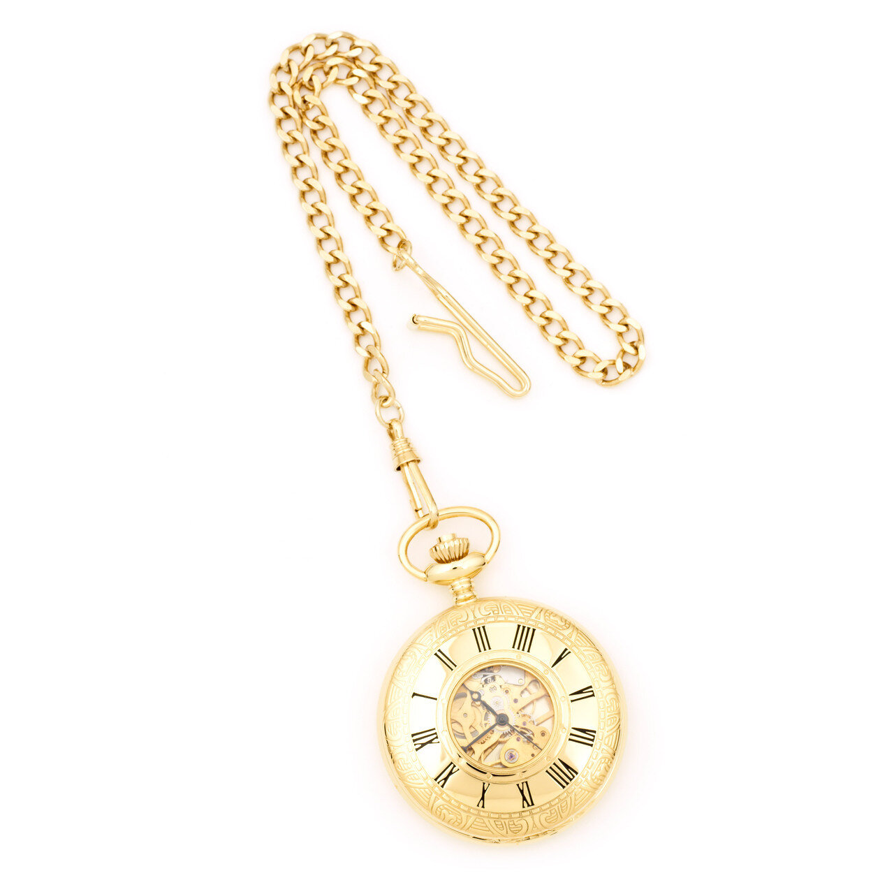 Charles Hubert Gold Finish White Dial Pocket Watch XWA1913, MPN: XWA1913, 811233011004