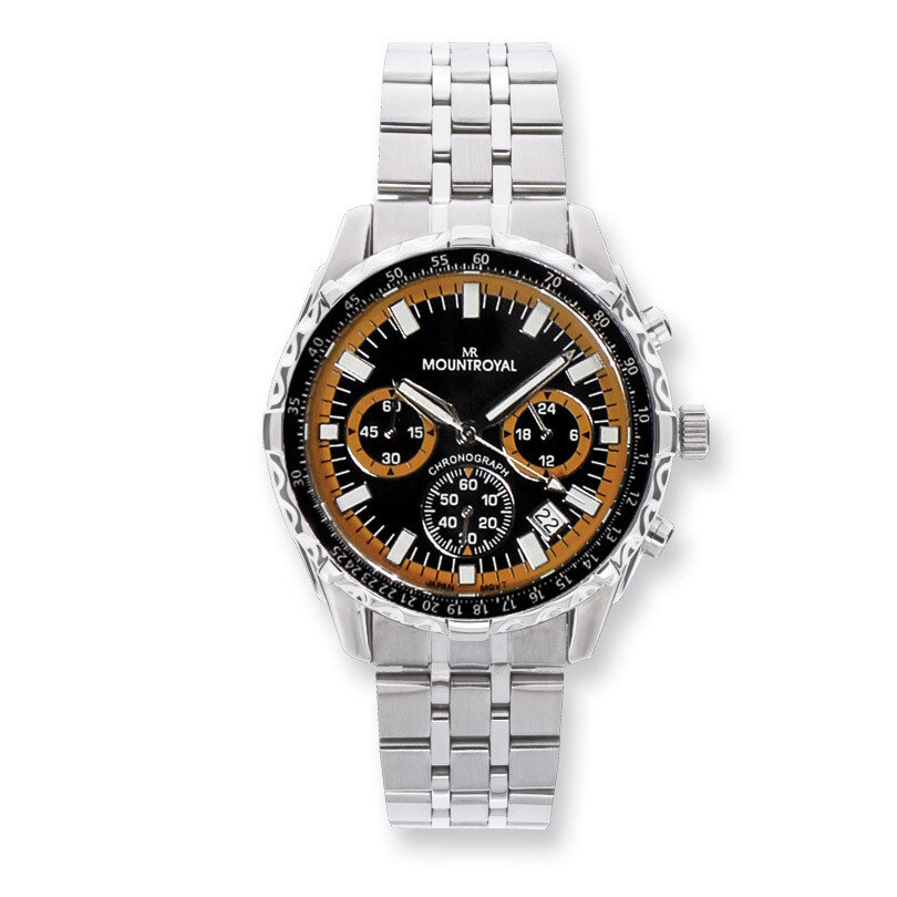 Mountroyal Stainless Steel Orange Dial Chrono Watch Men&#39;s XWA2111, MPN: XWA2111, 886774139449