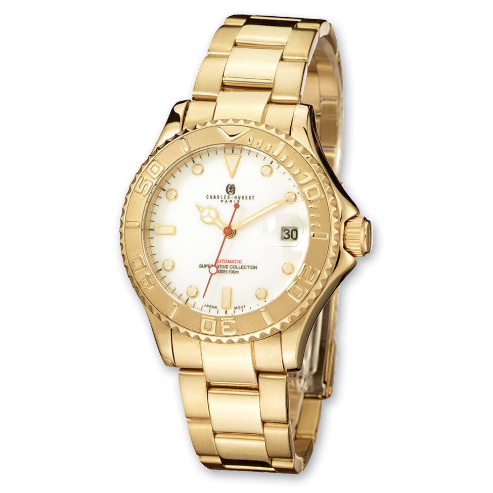 Charles Hubert IP-plated Stnless Steel White Dial Auto Watch Men&#39;s XWA2628, MPN: XWA2628, 811233017…