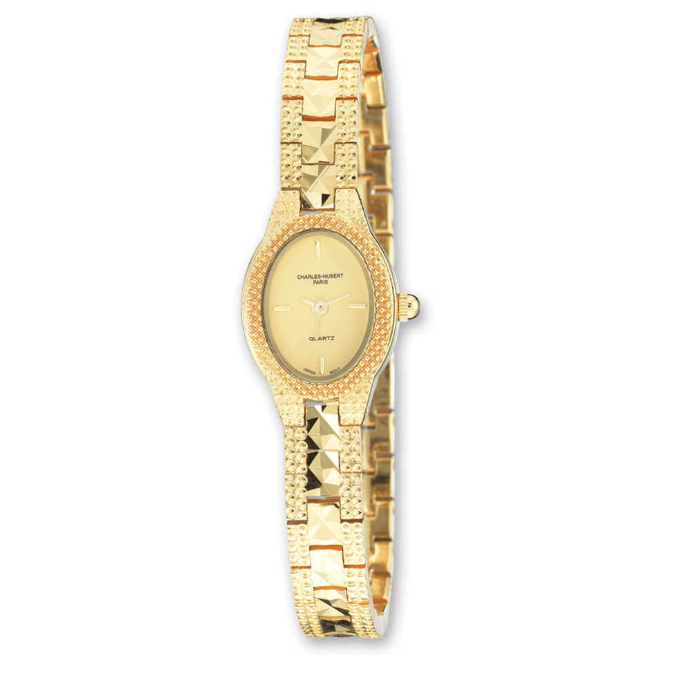 Charles Hubert Gold-finish Brass Gold Dial 18x22mm Watch Ladies XWA2718