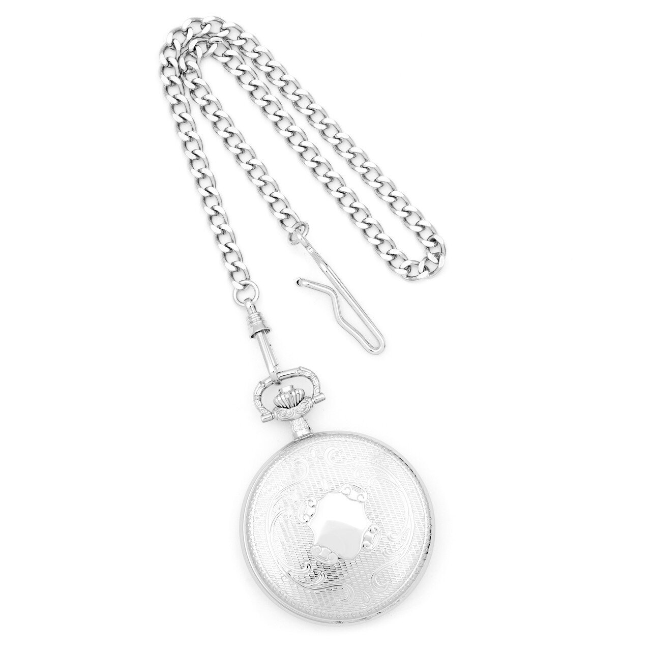 Charles Hubert Brass with Shield Pocket Watch Chrome Finish XWA2765, MPN: XWA2765, 811233016719