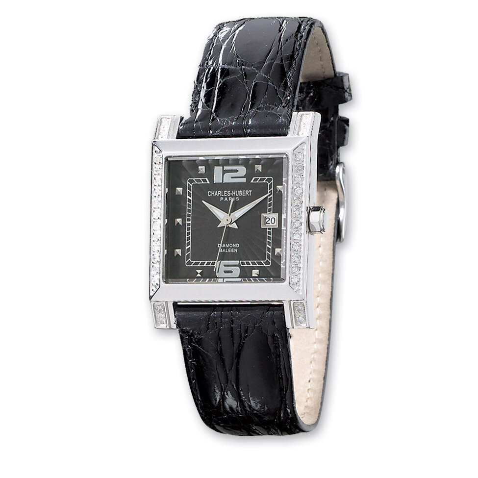 Charles Hubert 0.42ct. Dia. Bezel Black 29x28mm Dial Watch Ladies XWA3210, MPN: XWA3210, 8112330100…