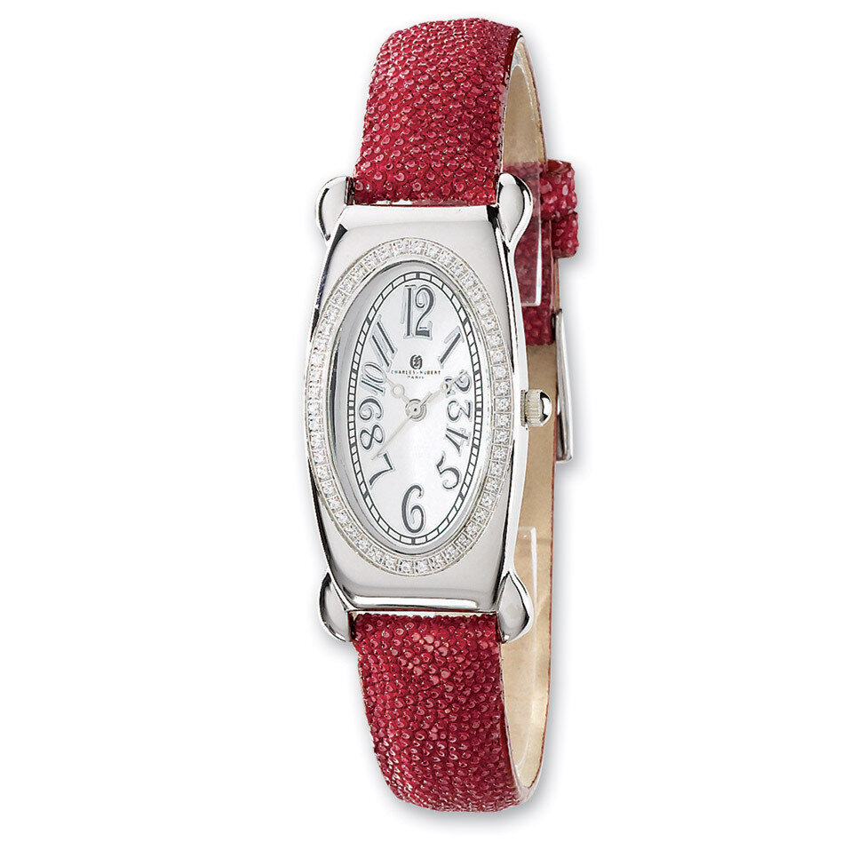 Charles Hubert Red Stingray 0.68ct. Diamond 21x38mm Watch Ladies XWA3214