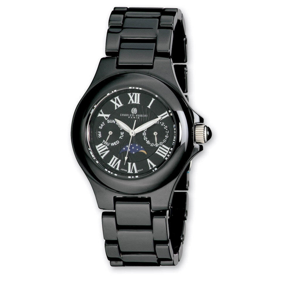 Charles Hubert Black Ceramic Multifunction Watch Men&#39;s XWA3251, MPN: XWA3251, 811233018195
