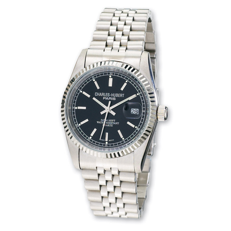 Charles Hubert Stainless Steel Black Dial Watch Men&#39;s XWA3259, MPN: XWA3259, 811233012568