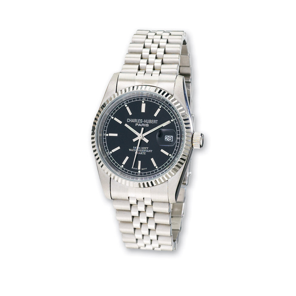 Charles Hubert Stainless Steel 26mm Black Dial Watch Ladies XWA3260