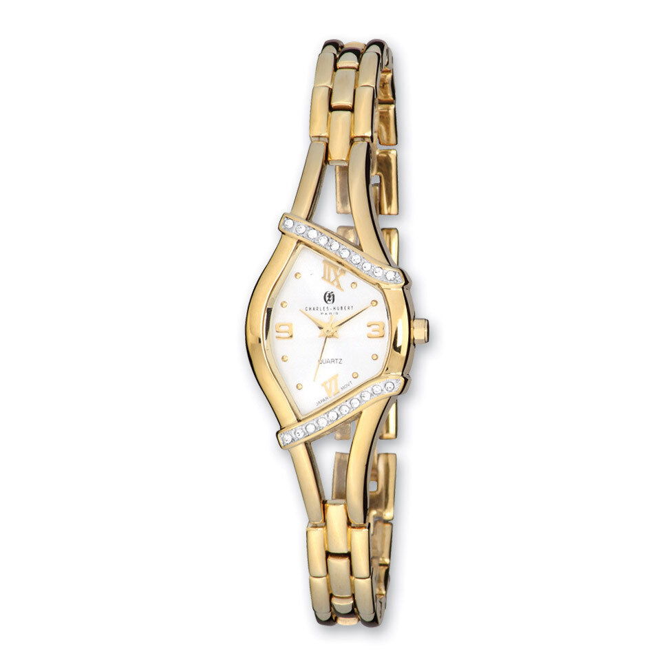 Charles Hubert Gold-finish Crystal Bezel 20mm Watch Ladies XWA3312, MPN: XWA3312, 811233018935