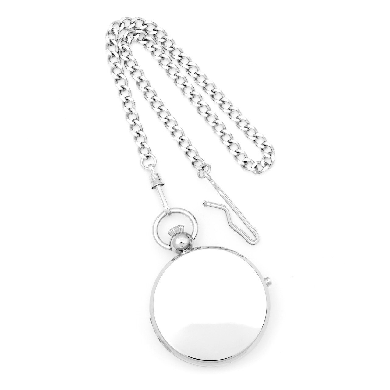 Charles Hubert Brass Photo Insert Pocket Watch Chrome Finish XWA3331, MPN: XWA3331, 811233017877