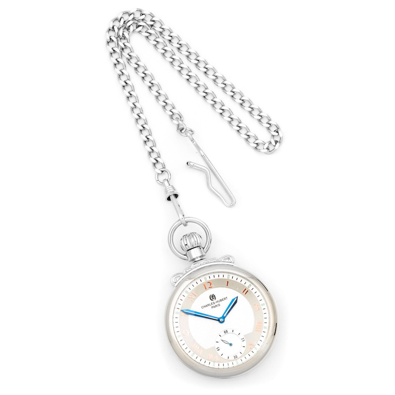 Charles Hubert Gold Finish Off-white Dial Open Face Pocket Watch XWA3341, MPN: XWA3341, 811233018607