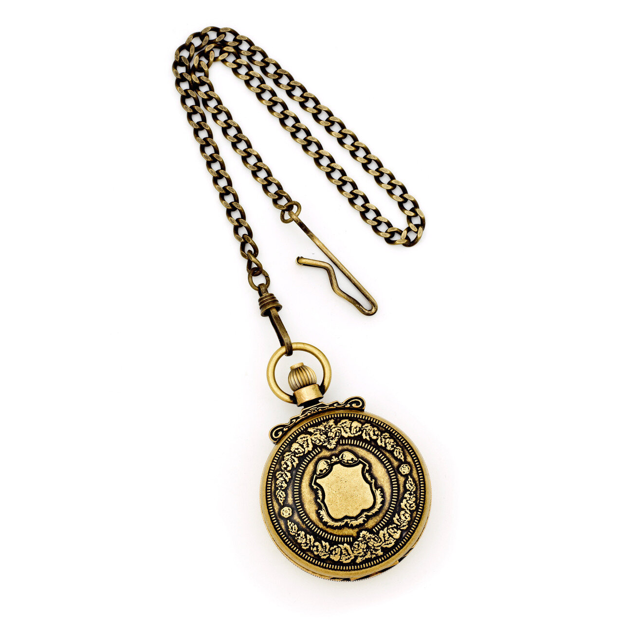 Charles Hubert Antique Gold Finish Skeleton Pocket Watch XWA3346, MPN: XWA3346, 811233018553