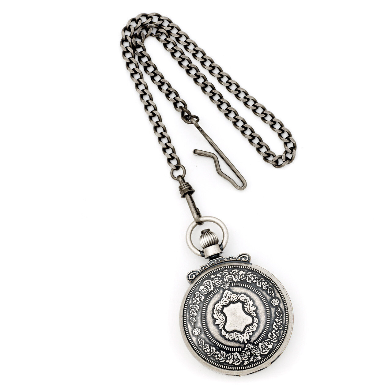 Charles Hubert Antique Shield Pocket Watch Chrome Finish XWA3355, MPN: XWA3355, 811233018485