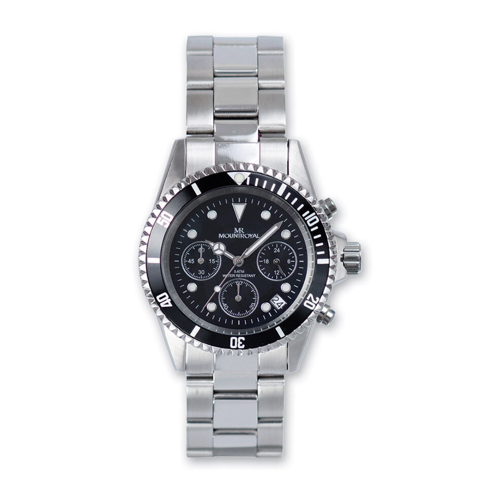 Mountroyal Stainless Steel Black Dial Chrono Divers Watch Men&#39;s XWA3380, MPN: XWA3380, 886774139364