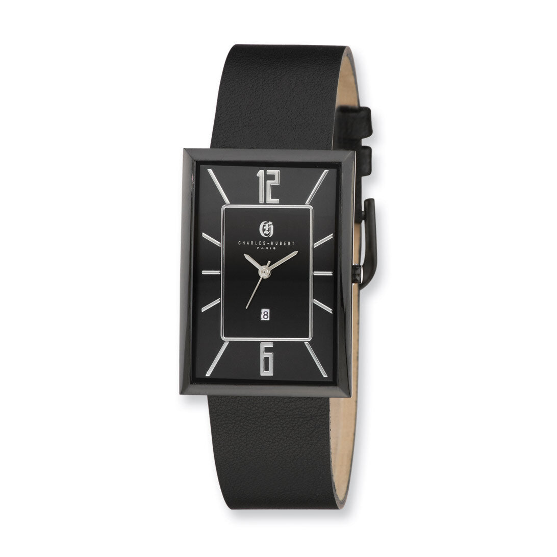 Charles Hubert Stainless Steel Black Dial Rectangle Quartz Watch XWA4270, MPN: XWA4270, 848870005745