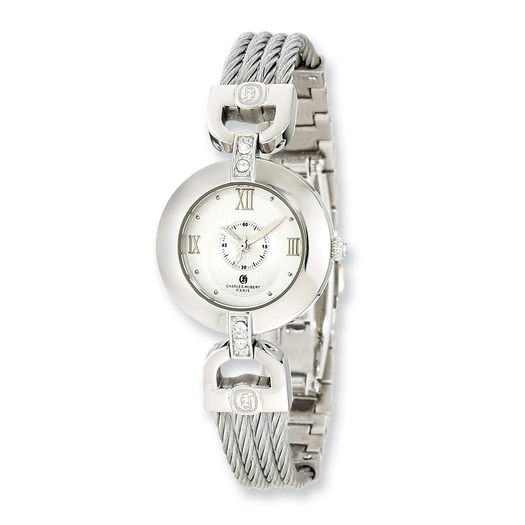 Charles Hubert Stainless Steel Wire Bangle Silver Dial Watch XWA4301, MPN: XWA4301, 848870000450