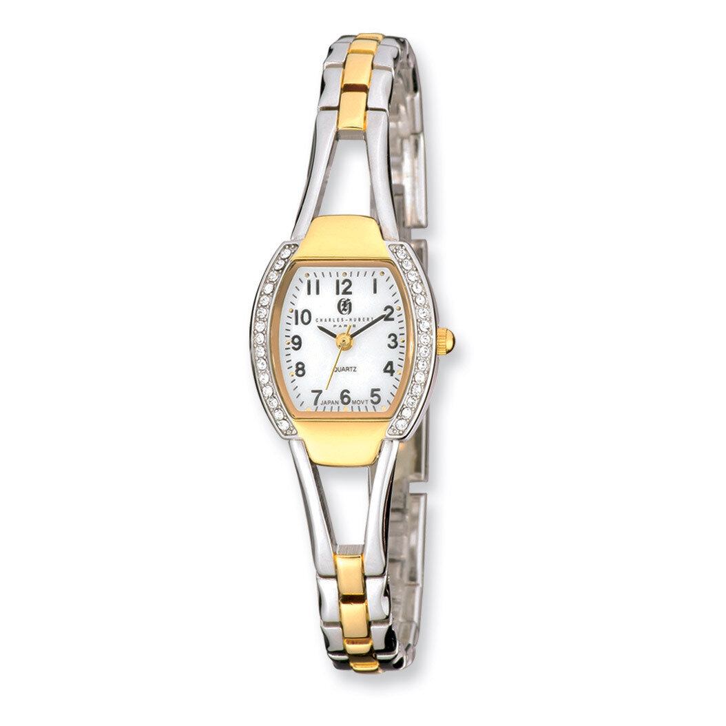 Charles Hubert Two-Tone Gold-finish White Dial Quartz Watch XWA4315