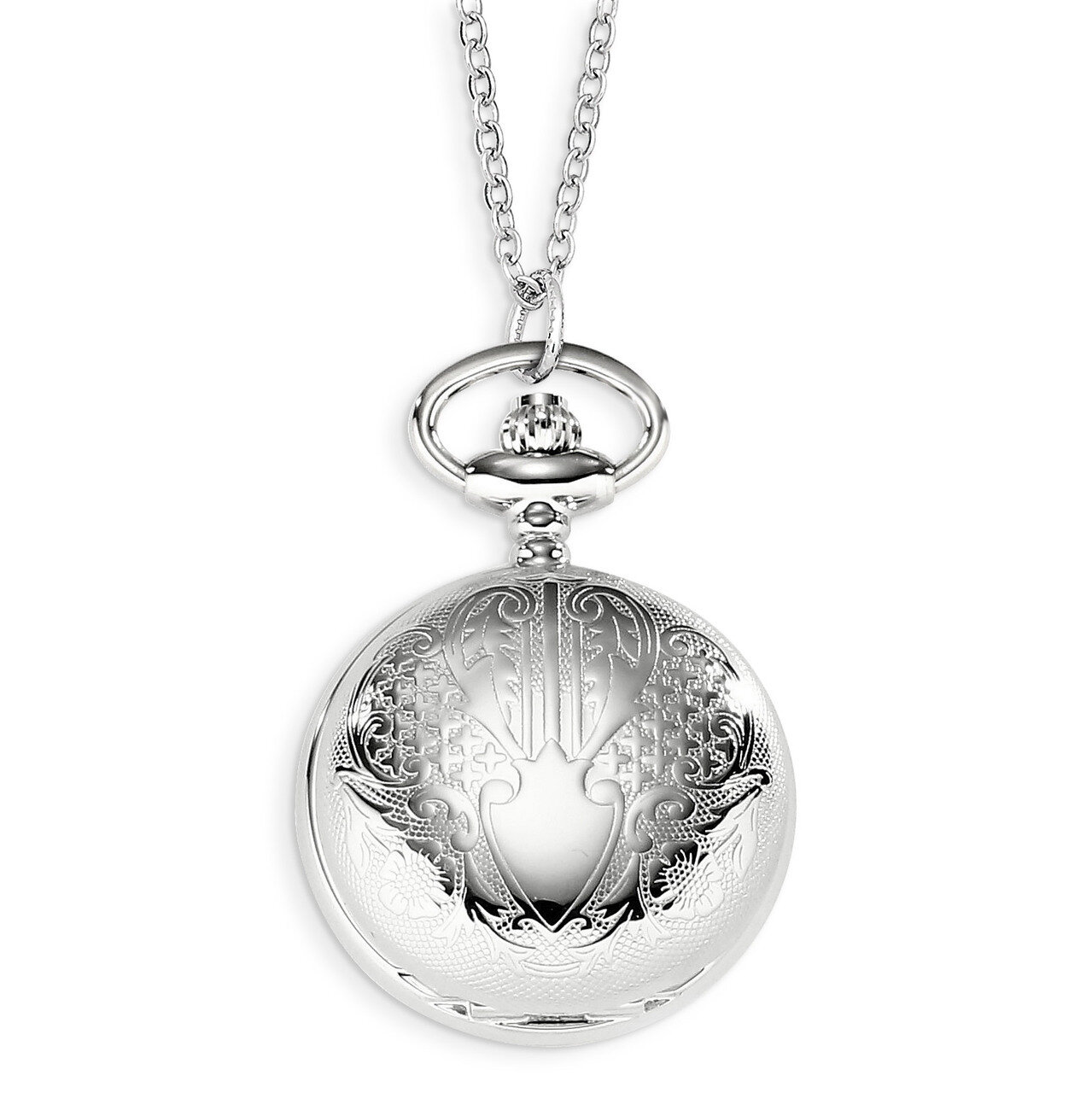 Charles Hubert Chrome-finish Floral Design Pendant Watch XWA4449, MPN: XWA4449, 848870000368