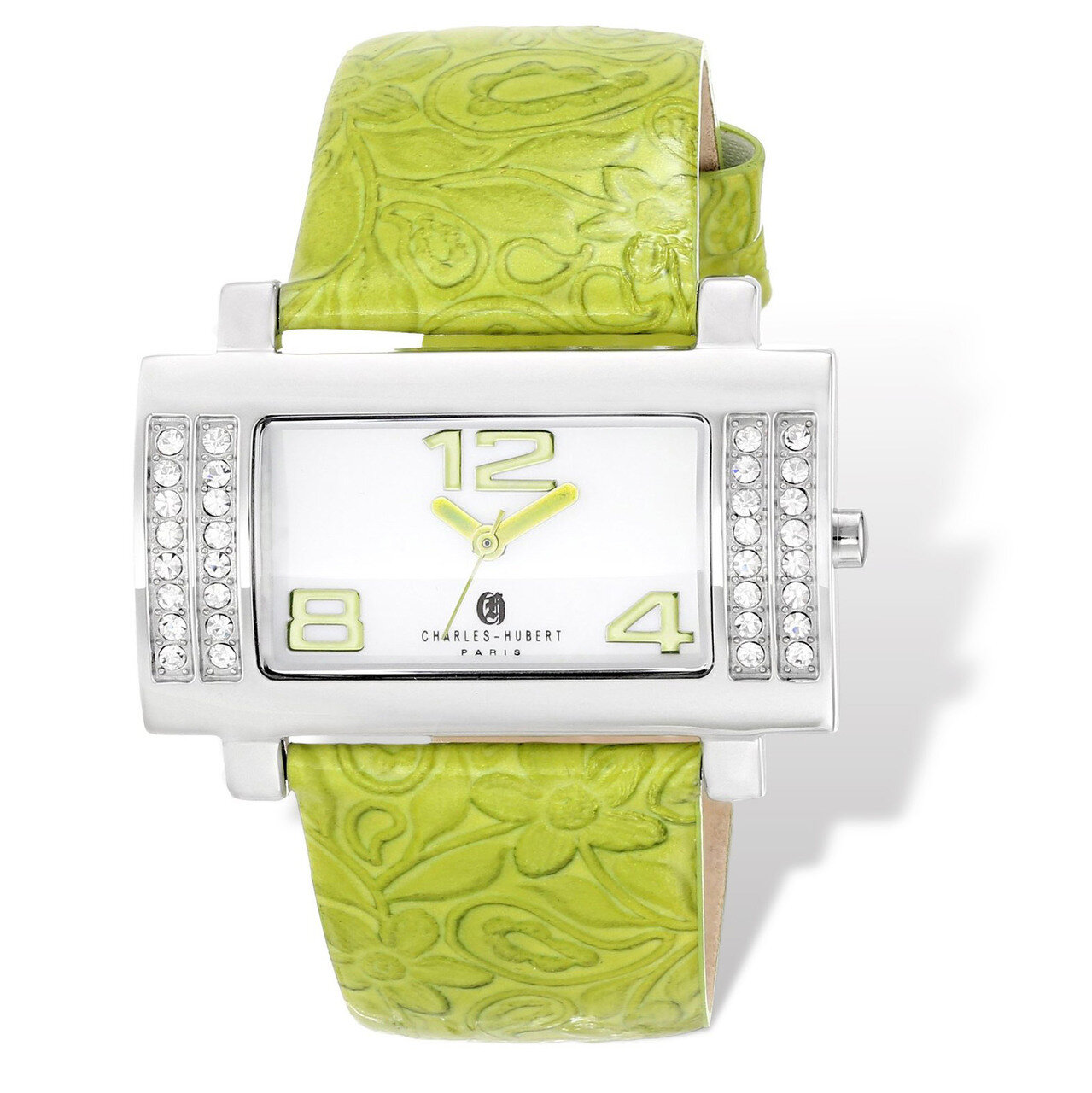 Charles Hubert Stainless Green Leather 40x23mm Watch Ladies XWA4868