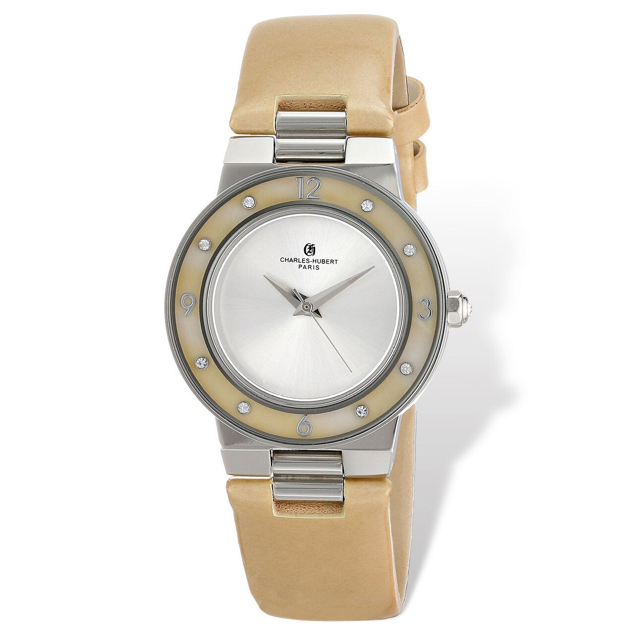 Charles Hubert Stainless Beige Mother of Pearl 32mm Watch Ladies XWA4890, MPN: XWA4890, 848870006568