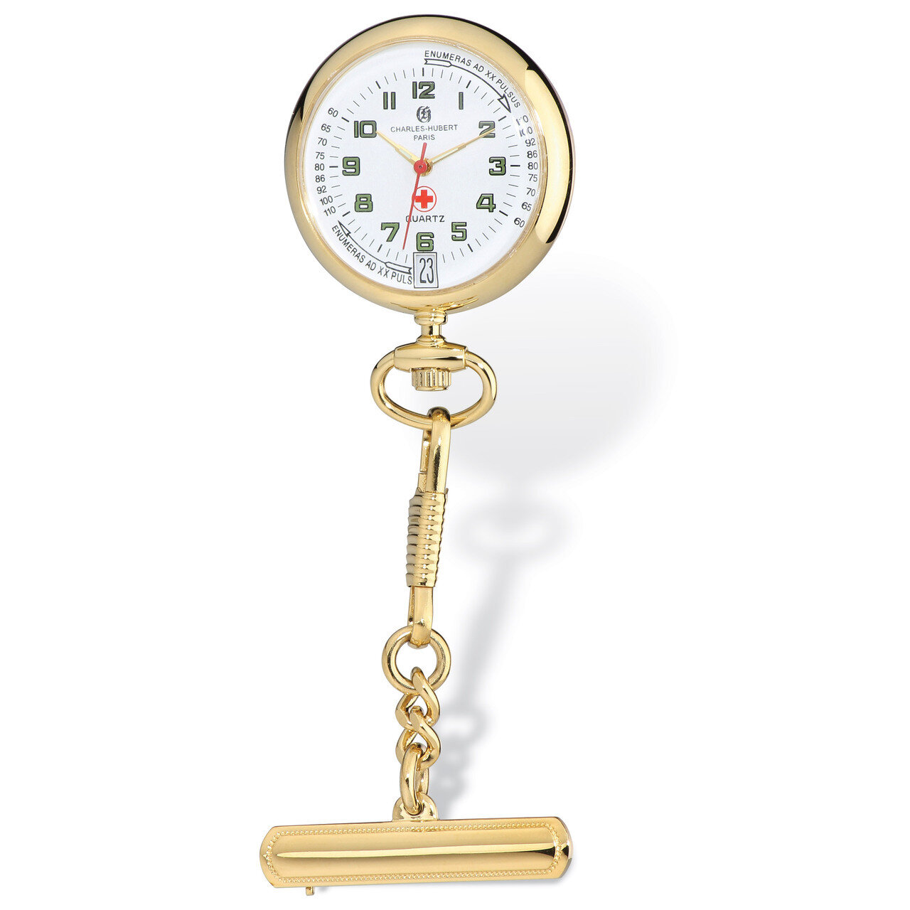 Charles Hubert Gold-finish White Dial Nurse Watch with Pin XWA4892, MPN: XWA4892, 848870006995