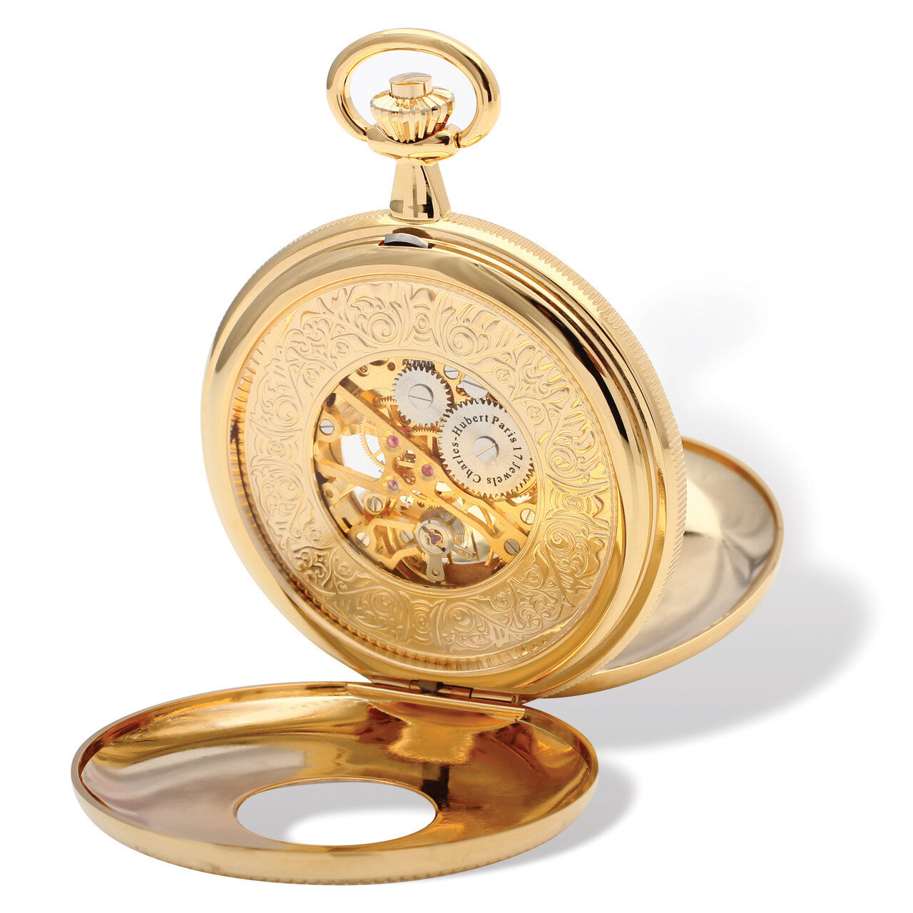 Charles Hubert Gold Finish White Dial Pocket Watch XWA4909, MPN: XWA4909, 848870006346