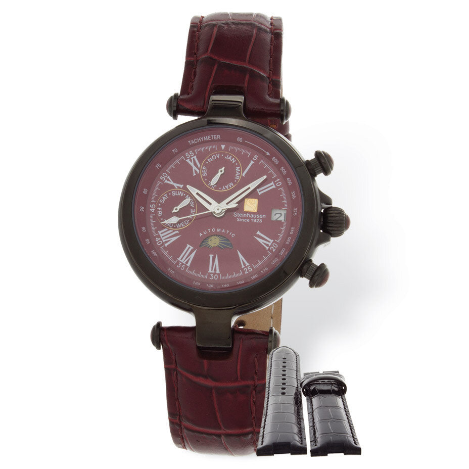 Steinhausen Ladies Marquise Automatic Black Red Watch Set XWA5017