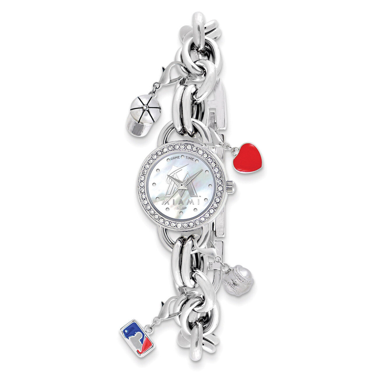 Miami Marlins Charm Watch Ladies XWL835, MPN: XWL835, 846043104387