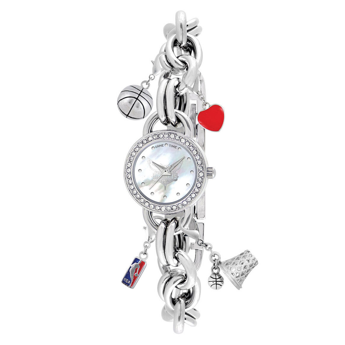 Charlotte Hornets Charm Watch Ladies XWL854, MPN: XWL854, 846043104905