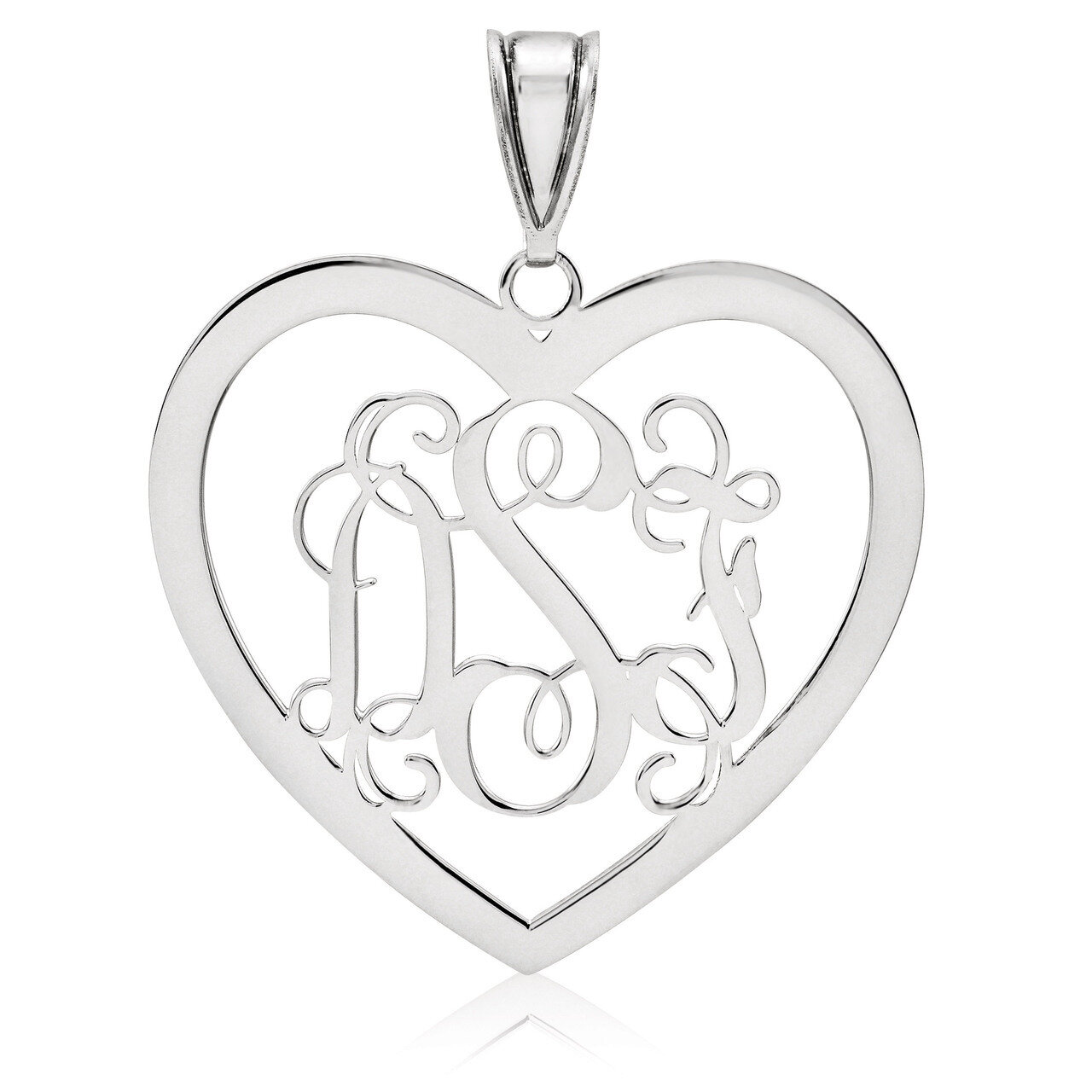 Monogram Pendant .013 Gauge 10k White Gold 10XNA497W, MPN: 10XNA497W,