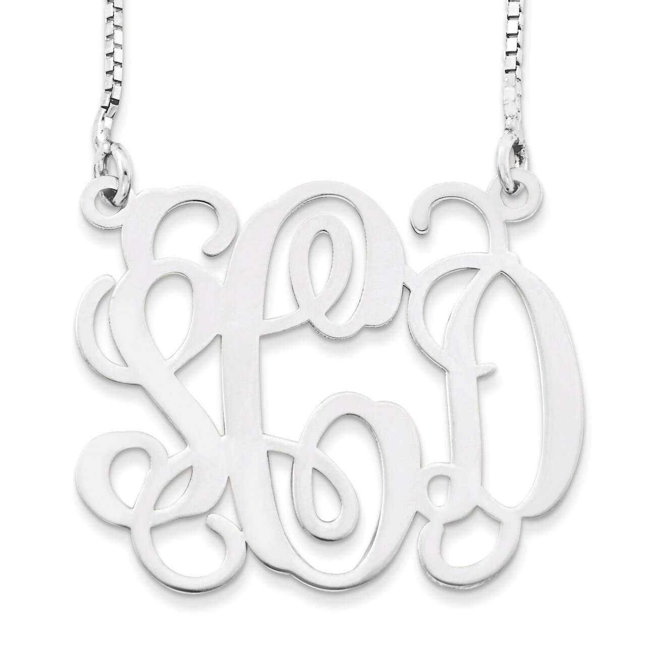 Monogram Plate 10k White Gold Laser High Polished 10XNA528W, MPN: 10XNA528W, 191101220814