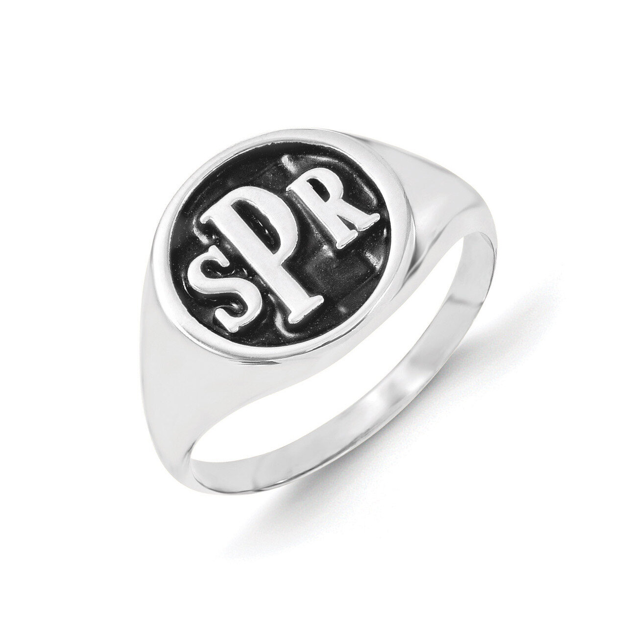 Monogram Signet Ring 10k White Gold 10XNR47W, MPN: 10XNR47W,