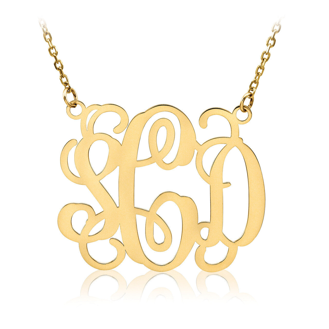 Monogram Plate with chain Gold-plated Sterling Silver .018 Gauge XNA502GP, MPN: XNA502GP, 886774580…