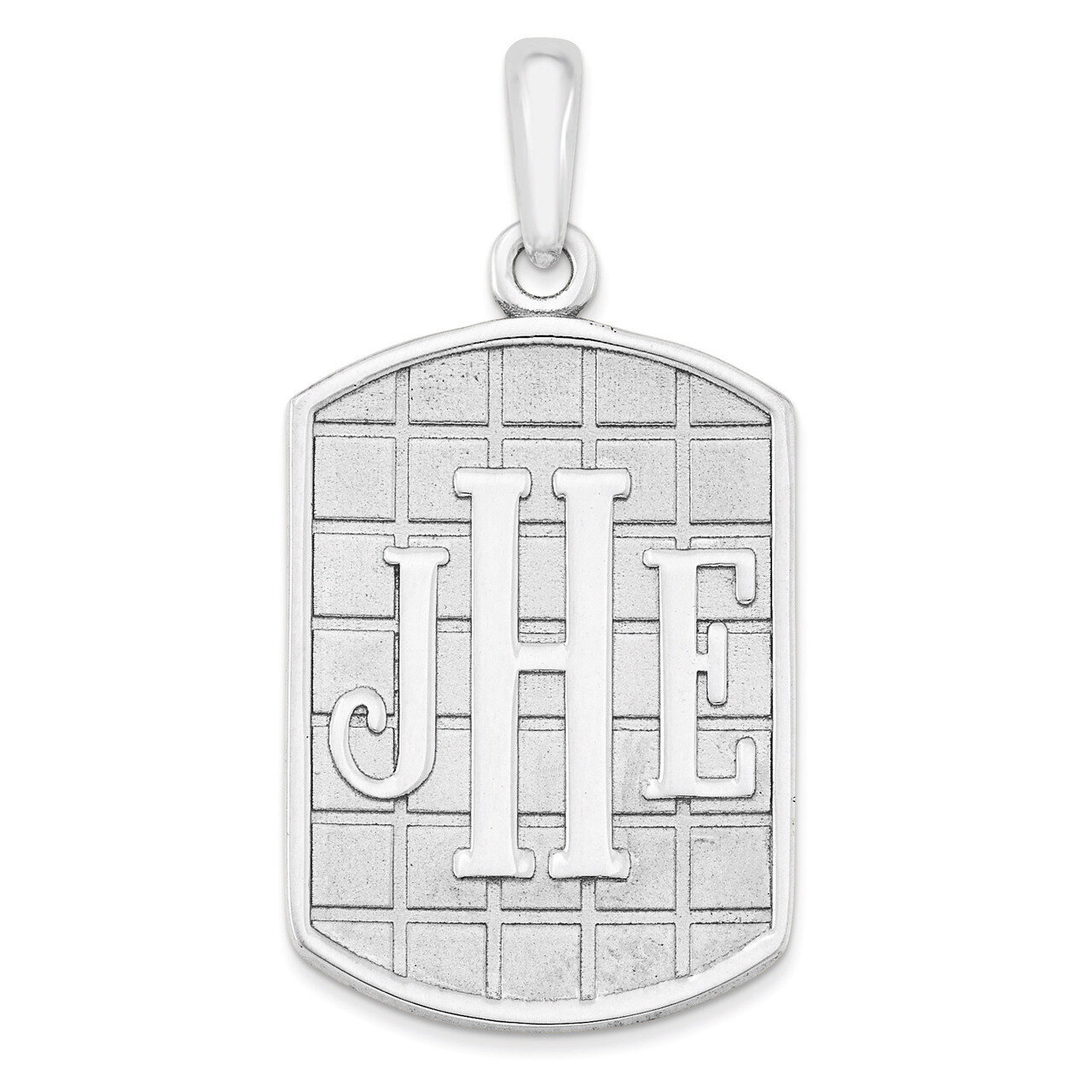 Monogram Pendant Sterling Silver Casted High Polished Antiqued or Sandblast XNA526SS, MPN: XNA526SS,