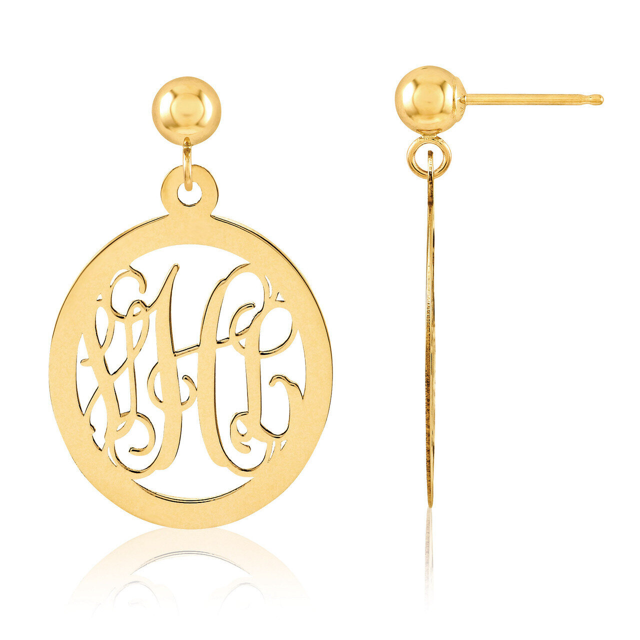 Monogram Earring Gold-plated Sterling Silver XNE17GP