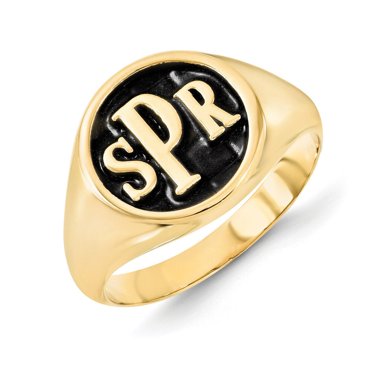 Monogram Signet Ring Gold-plated Sterling Silver XNR44GP