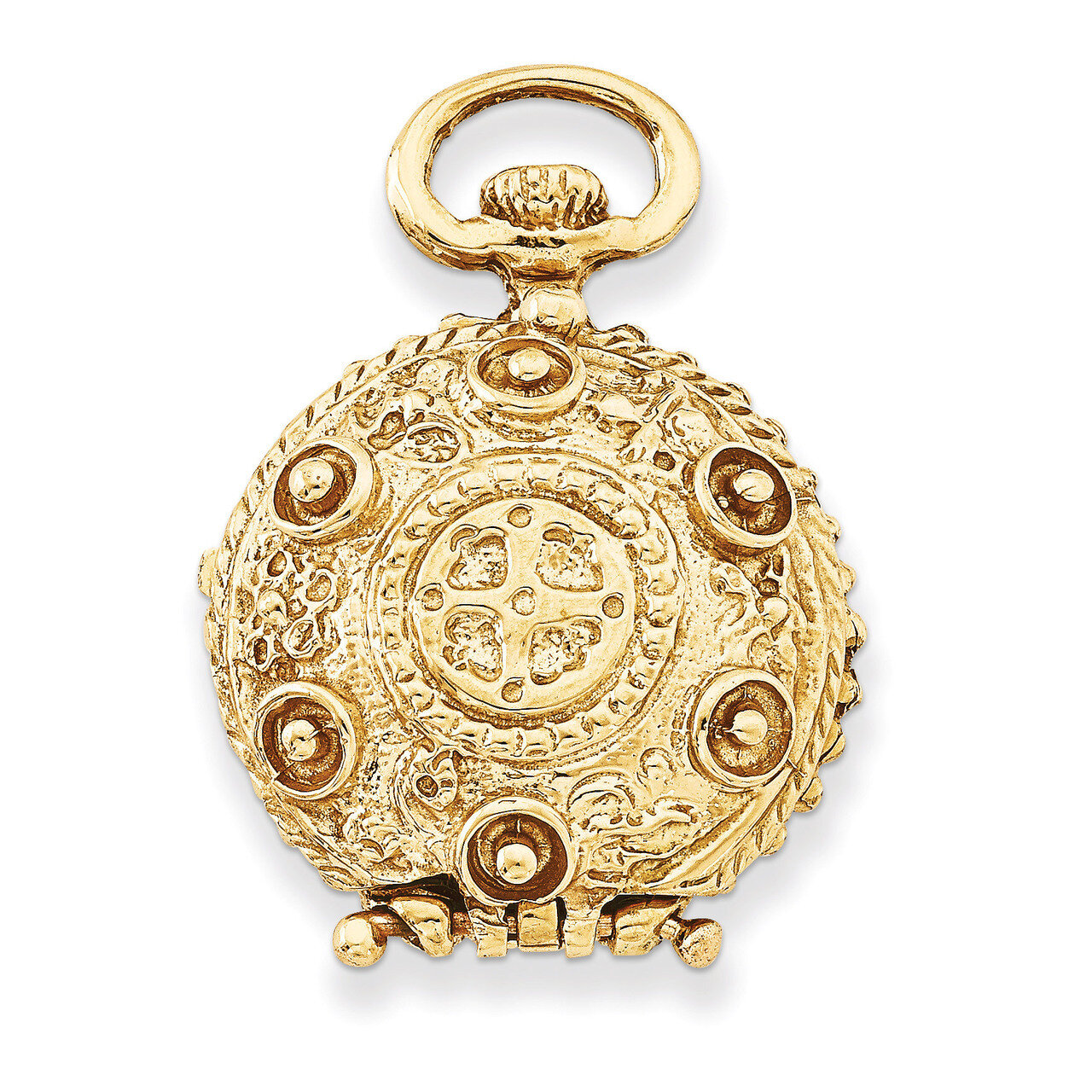 Fancy Domed Locket 14k Yellow Gold A0696, MPN: A0696, 883957897288