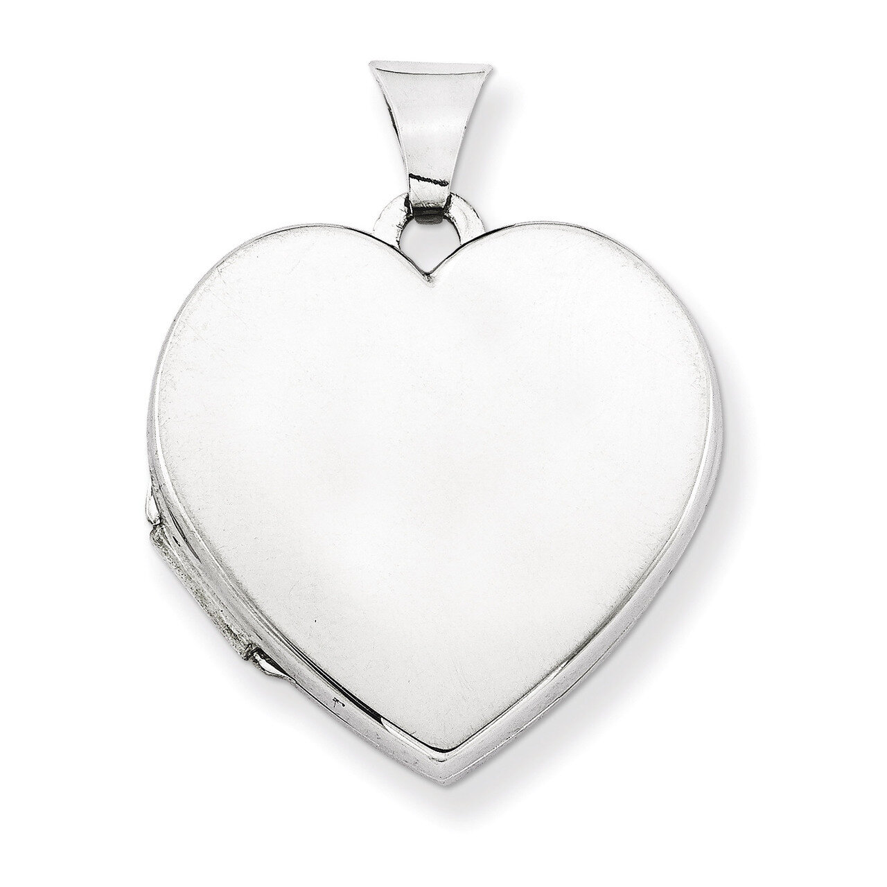 Plain 21mm Heart Locket Sterling Silver QLS100, MPN: QLS100, 886774115818