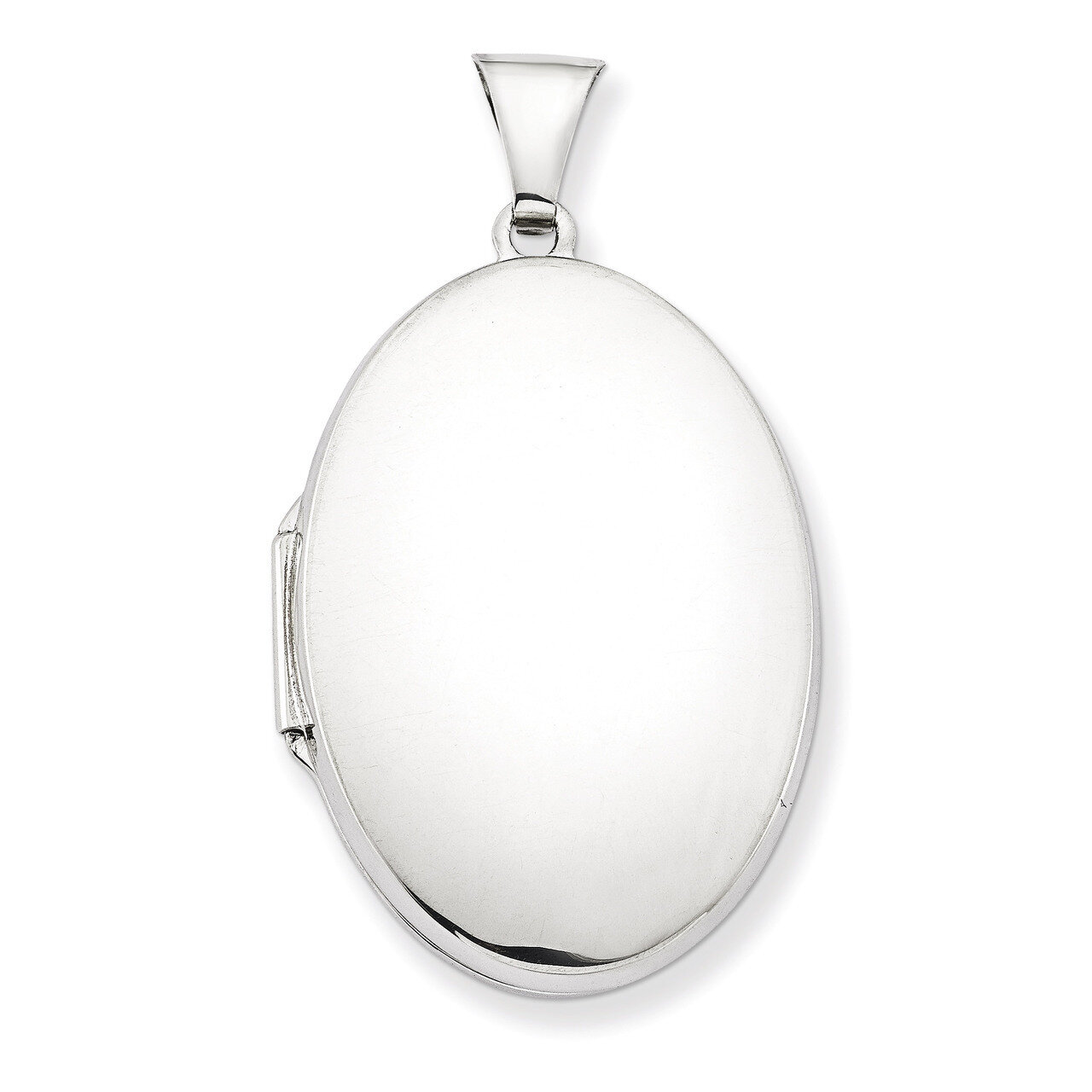 Polished 32mm 2-Picture Frame Oval Locket Sterling Silver QLS101, MPN: QLS101, 886774115825