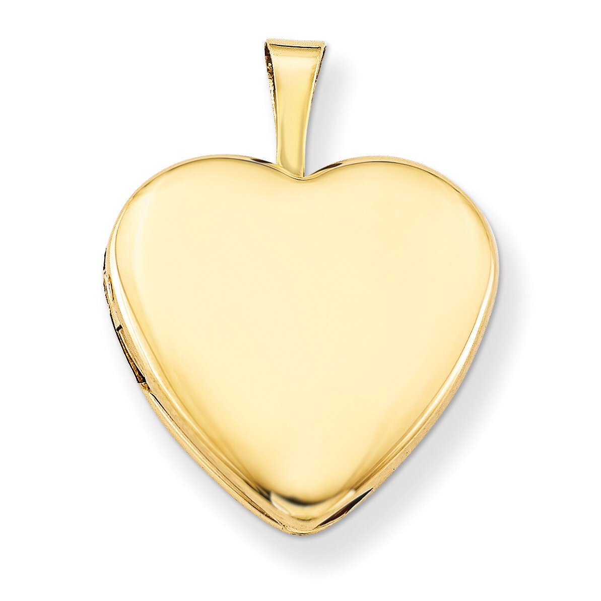 2-Picture Frame 15mm Heart Locket 14k Gold Filled Satin and Polished QLS102