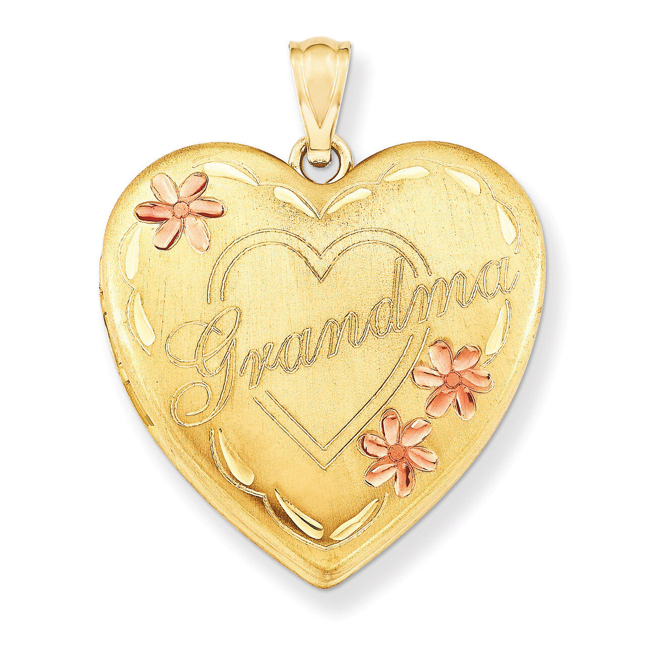 Grandma 23mm Enameled Heart Locket Sterling Silver 14k Gold Filled QLS118, MPN: QLS118, 883957490236