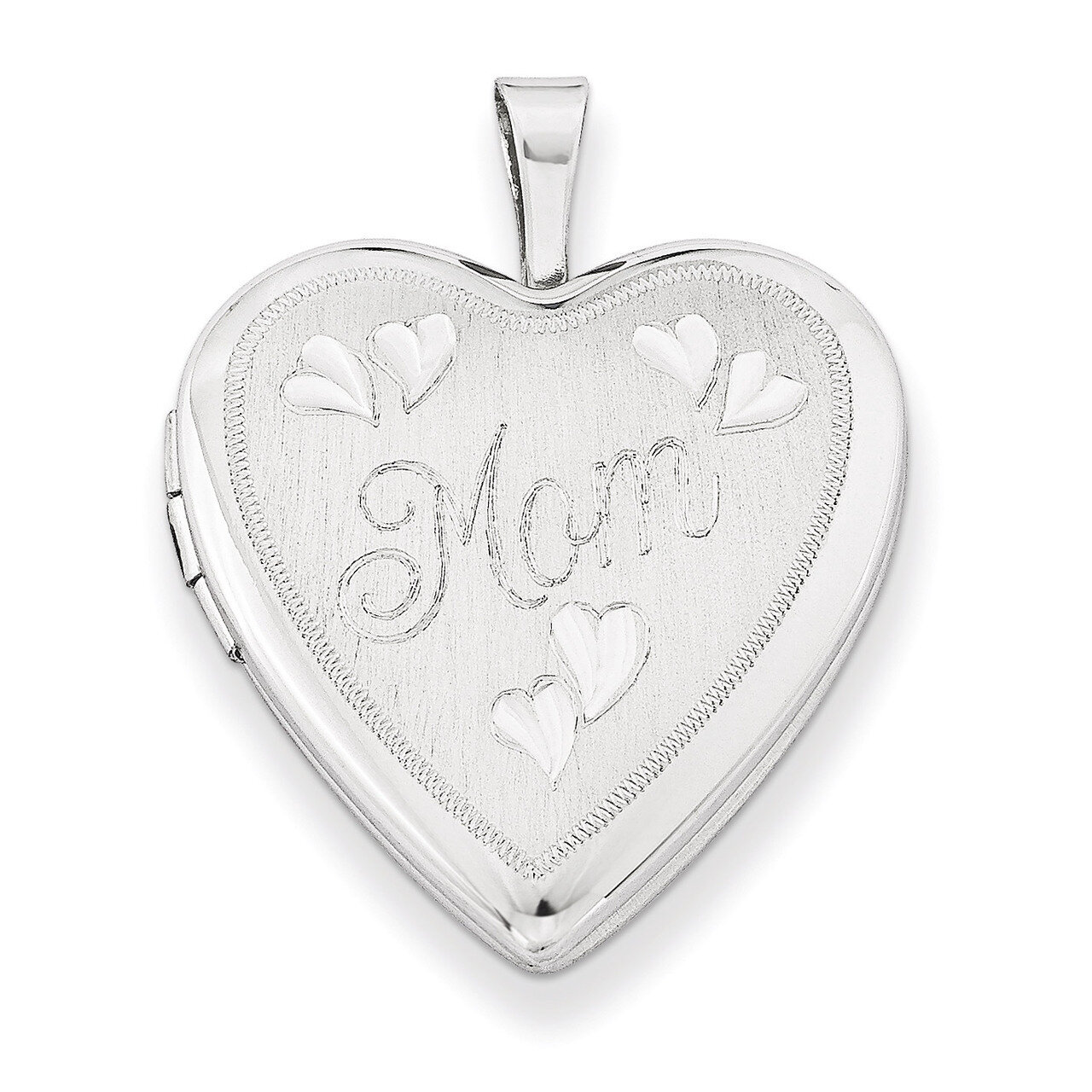 MOM Heart Locket Sterling Silver 20mm QLS241-18