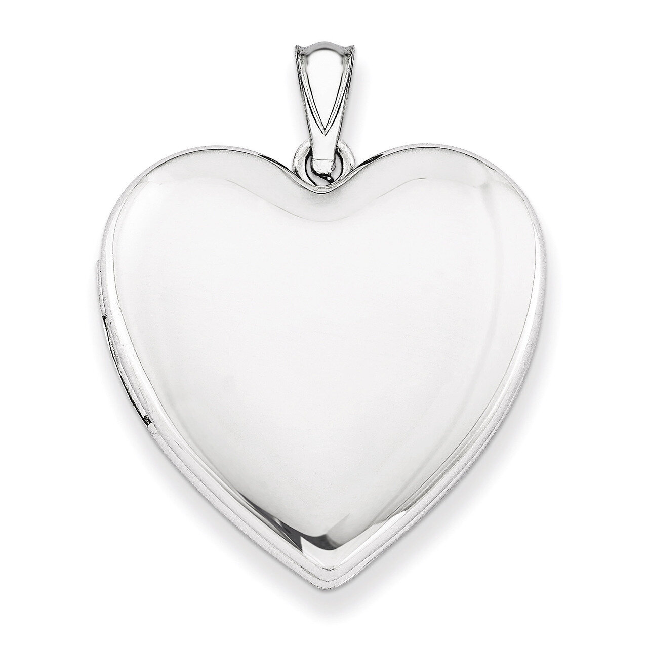 Sterling Silver 24mm Plain Heart Locket Sterling Silver 24mm QLS303, MPN: QLS303, 191101277290